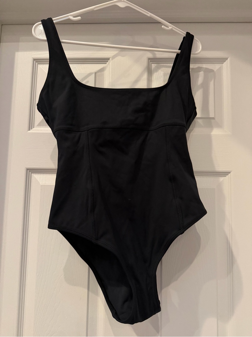 SKIMS Sculpting Womens Black One-Piece Swimsuit - Scoop Neck
